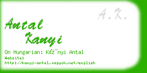 antal kanyi business card